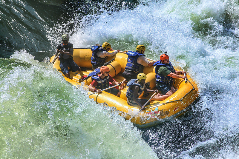 Rafting on Zambezi River, Zambia-Zimbabwe