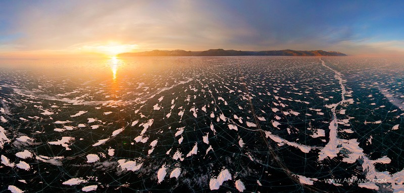 Sunset near Listvyanka