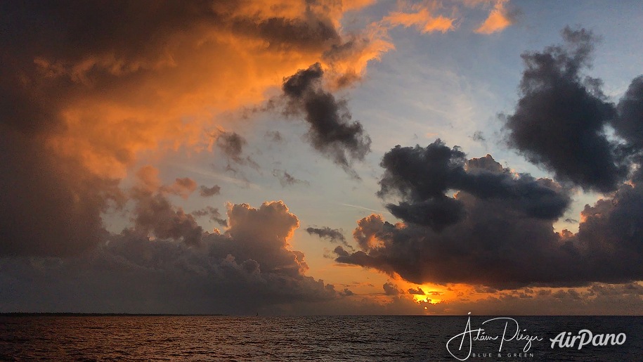 Sunset over the ocean