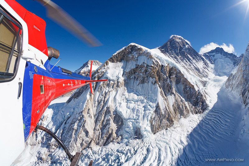 Everest from the height of 6800 meters