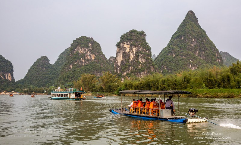 Guilin mountains, on the Li river