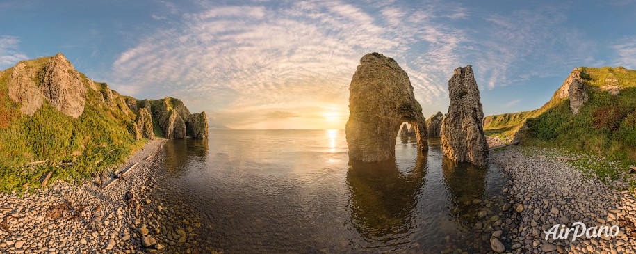 Golden Bay. Iturup Island. The Southern Kurils, Russia