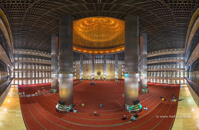 Interior of the Istiqlal Mosque