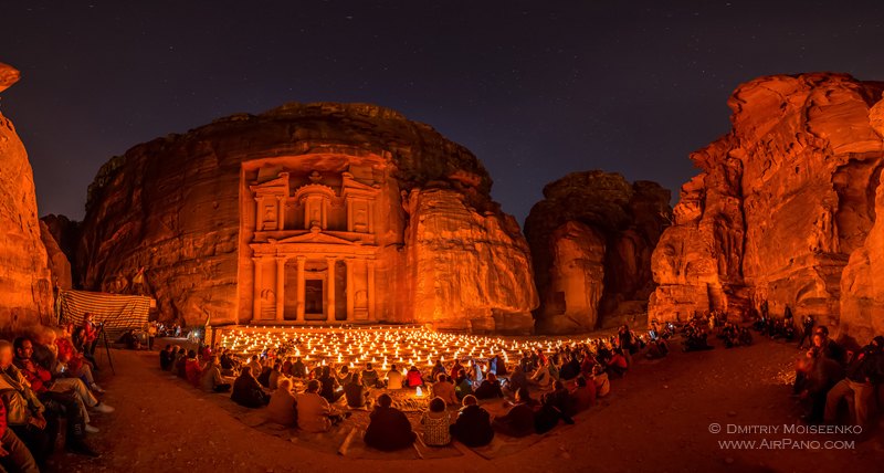 Petra at night