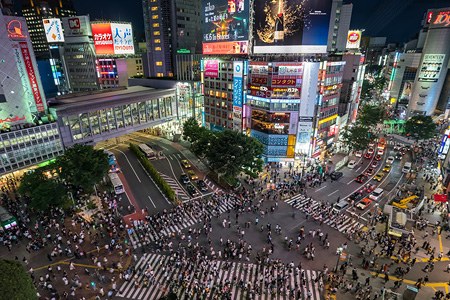 日本东京 涩谷十字路口