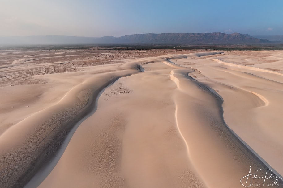 Sand dunes of Archer at sunset