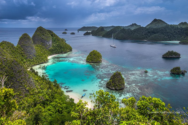 Waya islands view from the top of the hill