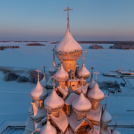俄罗斯 卡累利阿共和国 冬天的基日
