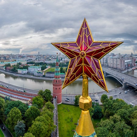 莫斯科克里姆林宫的鸟瞰图