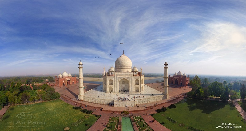 Taj Mahal, aerial photo